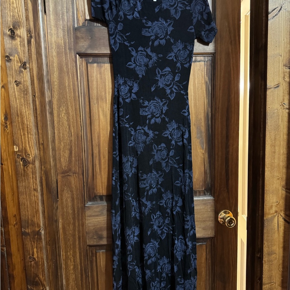 Elegant Black Floral Dress